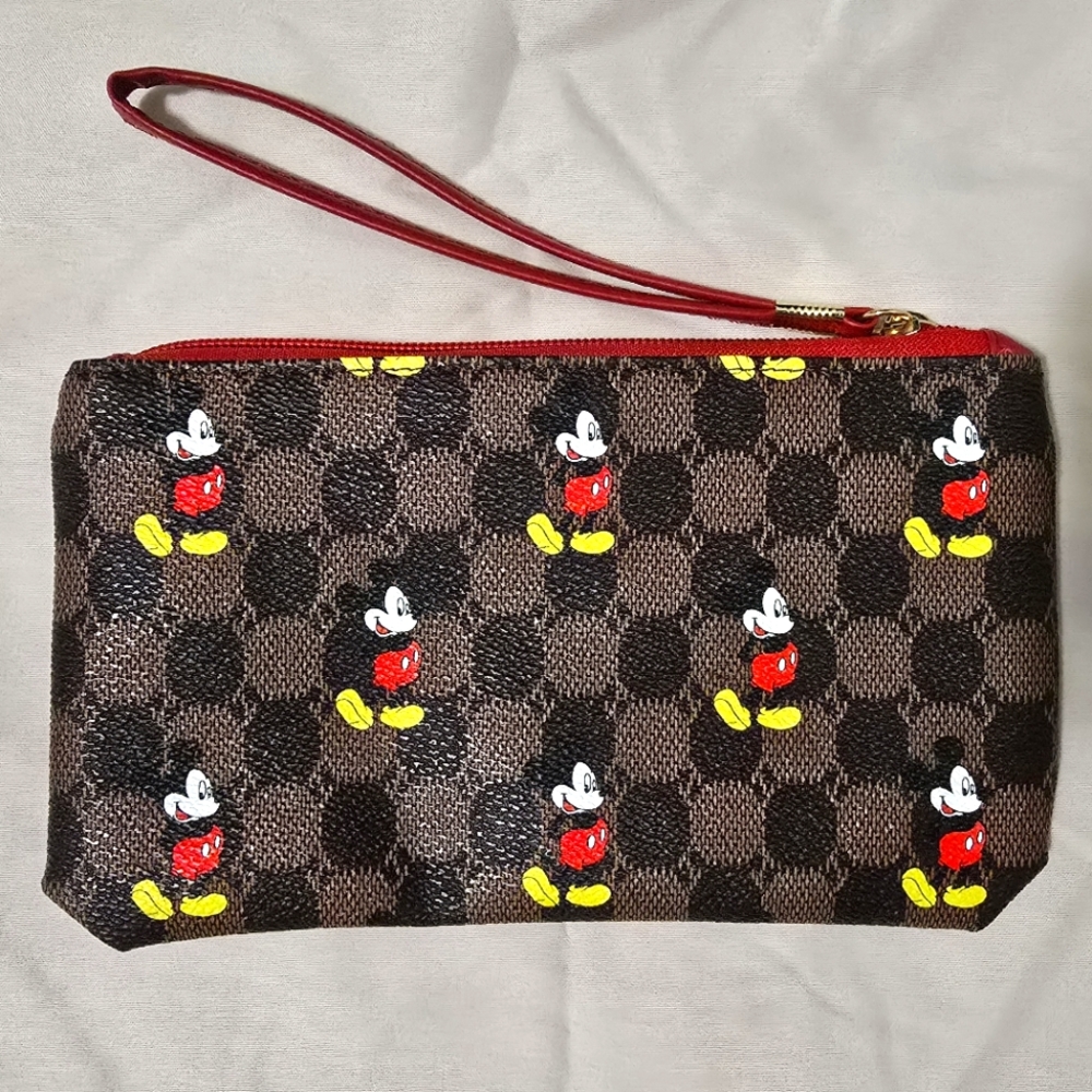 Mickey Mouse Checkered Wristlet